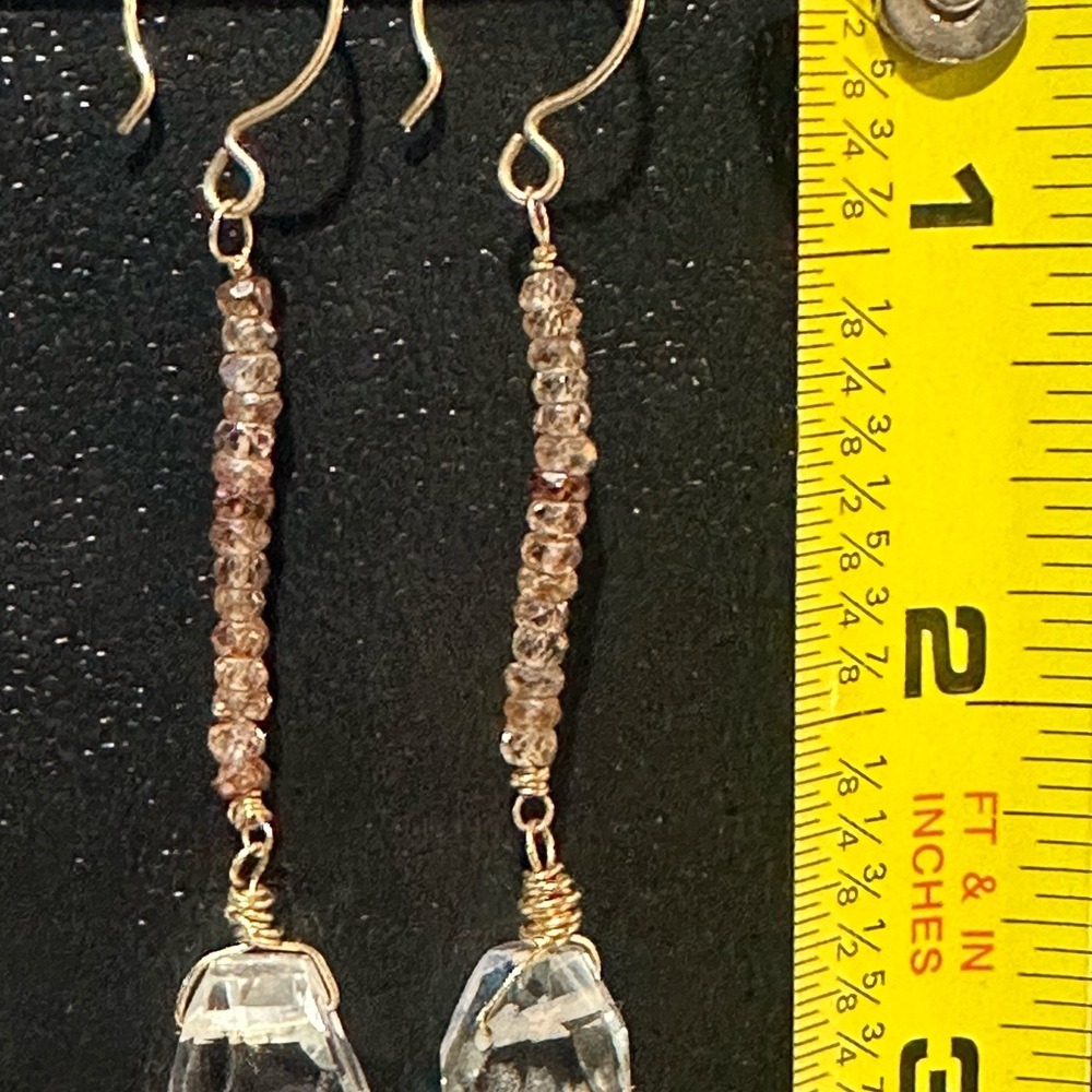 Nashelle Crystal & Brad Drop Earrings